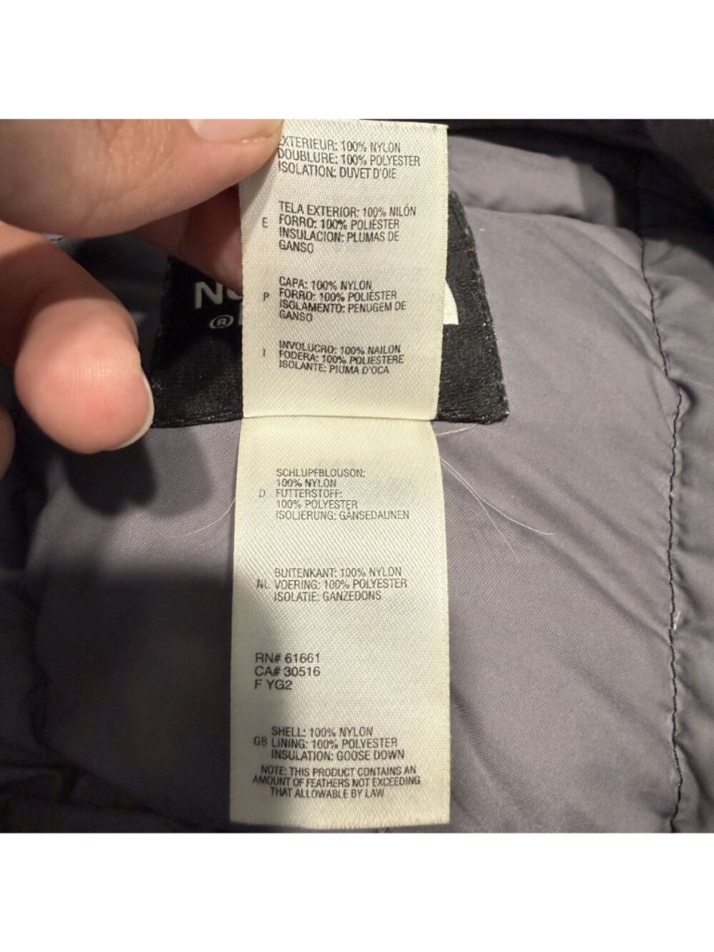 The North Face 600 Down Full Zip Quilted Parka Jacket Women's Medium M - Picture 4 of 7